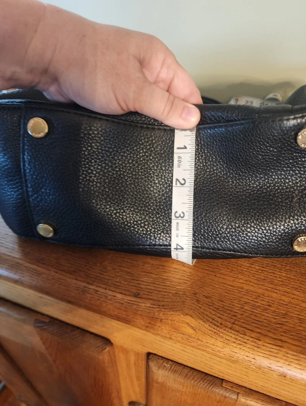 Michael Kors Blk Pebbled Leather Bag